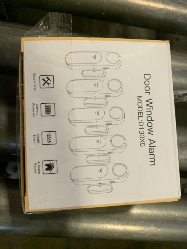 Photo 1 of Window and Door Alarm When Opened (5 Pack) for Kids Safety/Home Security, Sliding Glass Front Door Opening Sensor Alarms for Dementia, 120dB Burglar Alert, Ideal for Business, Garage, Apartment, Black