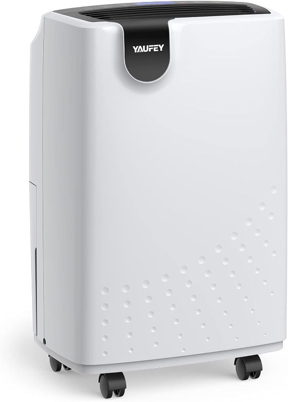 Photo 1 of Yaufey 2500 Sq. Ft Home Dehumidifier for Medium to Large Rooms and Basements with Auto or Manual Drainage, 0.48 Gallon Water Tank Capacity - Low Noise and 24 Hr Timer
