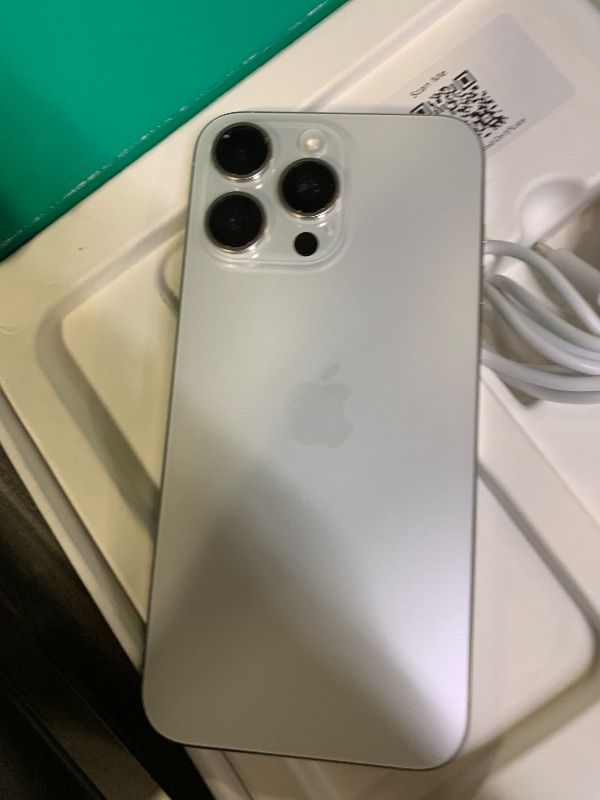 Photo 1 of Apple iPhone 15 Pro Max, 512GB, White Titanium - Unlocked (Renewed Premium)
