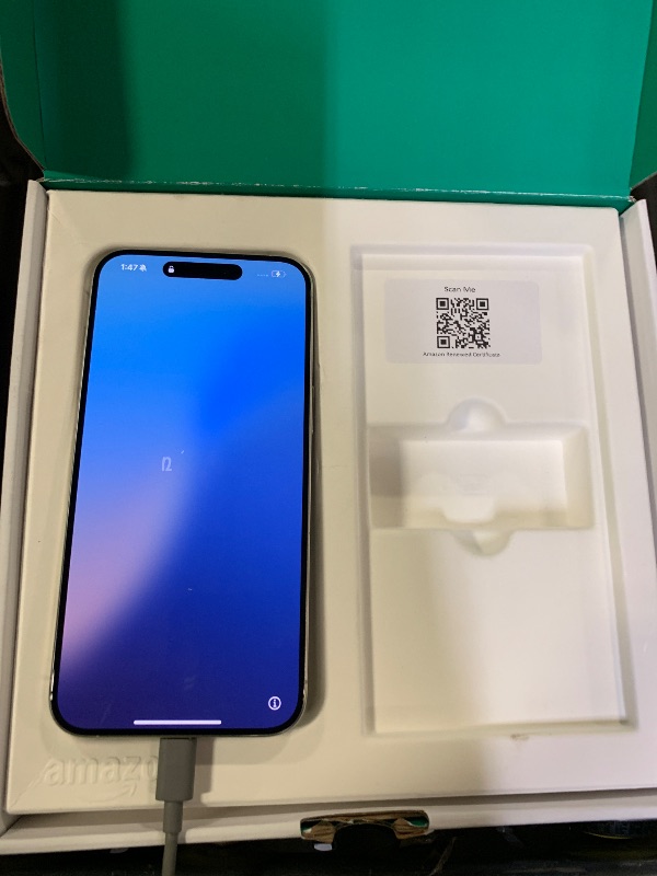Photo 1 of Apple iPhone 15 Pro Max, 512GB, White Titanium - Unlocked (Renewed Premium)