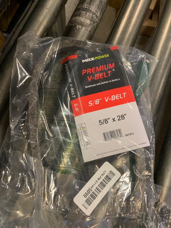 Photo 1 of Maxpower 347573 Premium Belt Reinforced with Kevlar Fiber Cords, 5/8" x 28"