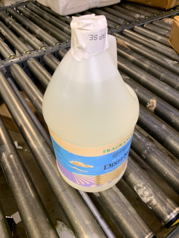 Photo 1 of Ginger Lily Farms Botanicals Plant-Based Liquid Dish Soap, Concentrated Formula with Max Grease Cleaning Power, Cruelty-Free, Fragrance-Free, 1 Gallon Refill (128 Fl. Oz.), Clear