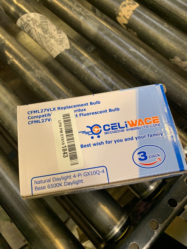 Photo 1 of Celiwace CFML27VLX Replacement Bulb for Verilux CFML27VLX 27 Watt Fluorescent Bulb, Natural Daylight,4-Pin GX10Q-4 Base, 6500K Daylight, 3 Pack