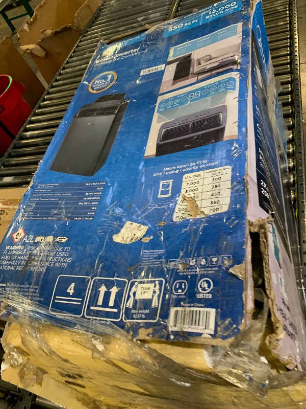 Photo 1 of Midea Duo 14,000 BTU (12,000 BTU SACC) High Efficiency Inverter, Ultra Quiet Portable Air Conditioner, Cools up to 550 Sq. Ft., Works with Alexa/Google Assistant, Includes Remote Control & Window Kit