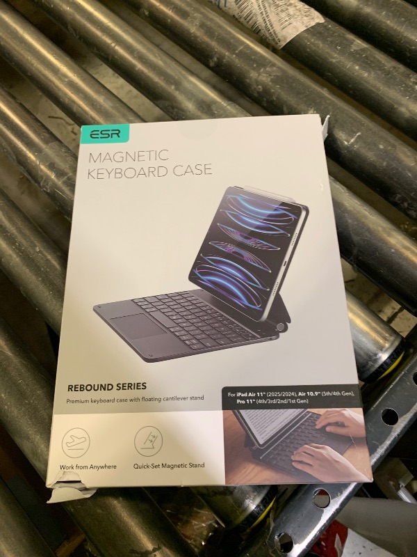 Photo 1 of ESR iPad Air 11 inch Case with Keyboard (M3/M2, 2025/2024), iPad Pro 11 (4th/3rd/2nd/1st Gen) & Air 5/4th Magic keyboard Case, Easy-Set Floating Cantilever Stand, Precision Multi-Touch Trackpad, Black
