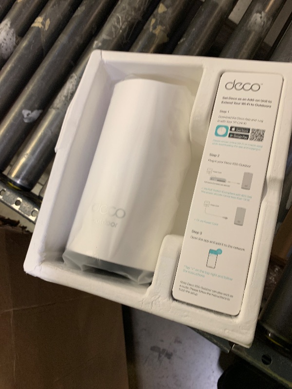Photo 1 of TP-Link Deco Outdoor Mesh WiFi (Deco X50-Outdoor), AX3000 Dual Band WiFi 6 Mesh, 2 Gigabit PoE Ports, 802.3at PoE+,Weatherproof, Works with All Deco Mesh WiFi, Pole/Wall/Tabletop Mount Options,1-Pack