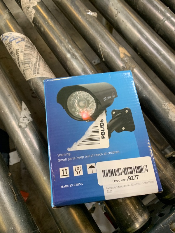 Photo 1 of Fake Security Camera, Saikiot Dummy CCTV Surveillance System with Realistic Red Flashing Lights and Warning Sticker Indoor Outdoor Protect