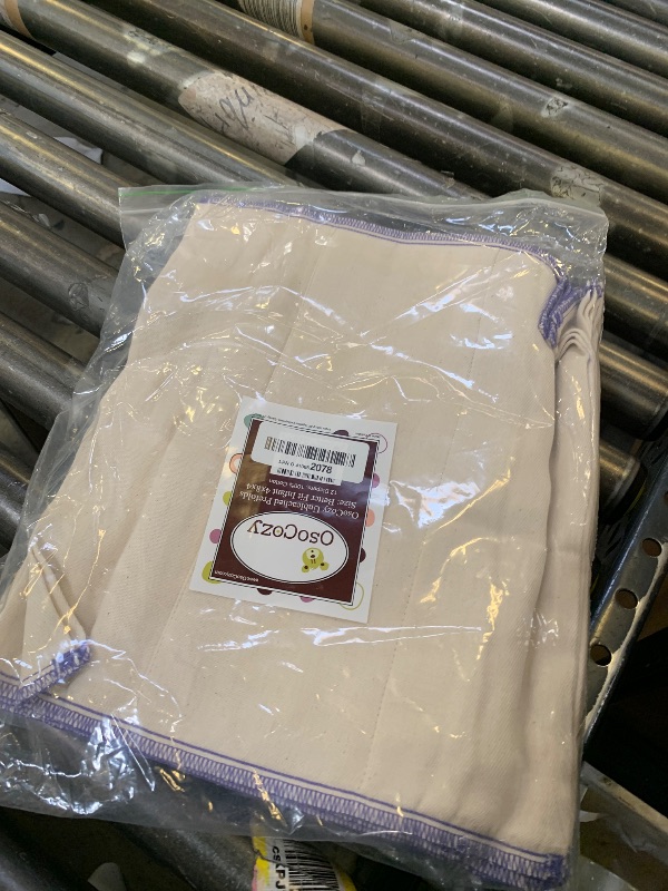 Photo 1 of OsoCozy Better Fit Unbleached Prefold Cloth Diapers -100% Cotton, Gauze Weave, Sized for Tri Folding - Size 1 - (Infant 4x8x4 Fits 6-16 lb.) - 1 Dozen