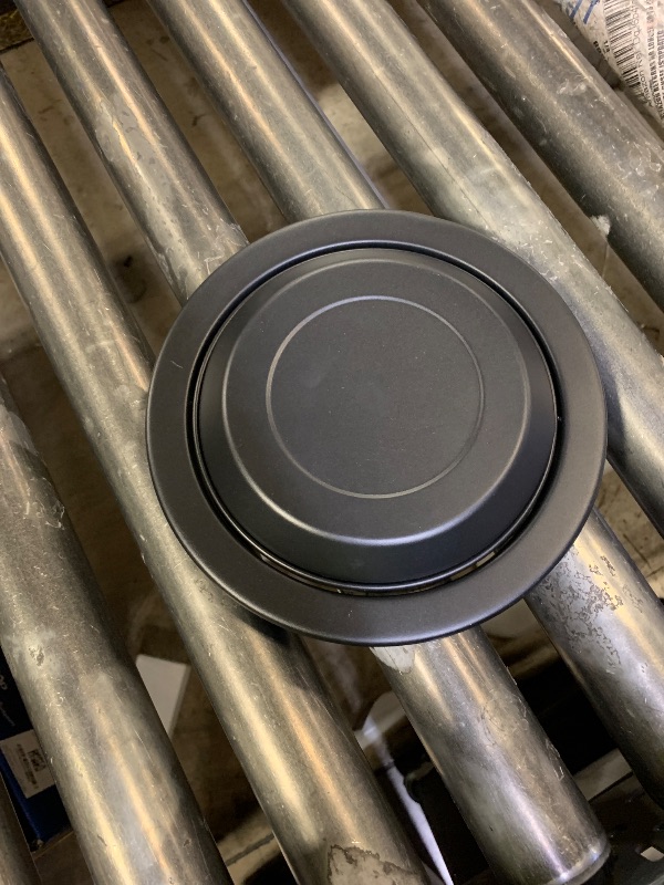 Photo 1 of Antrader Built-in Countertop Trash Bin Waste Lid Balance Flap Cover,Round Recessed Countertop Flap Lid Trash Bin for Restaurant Home Hotel Kitchen,Black (1Pcs)
