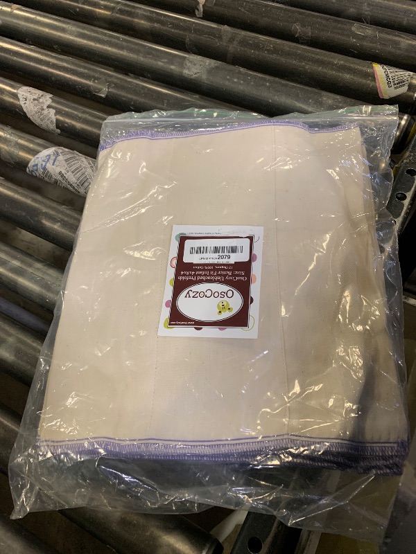 Photo 1 of OsoCozy Better Fit Unbleached Prefold Cloth Diapers -100% Cotton, Gauze Weave, Sized for Tri Folding - Size 1 - (Infant 4x8x4 Fits 6-16 lb.) - 1 Dozen