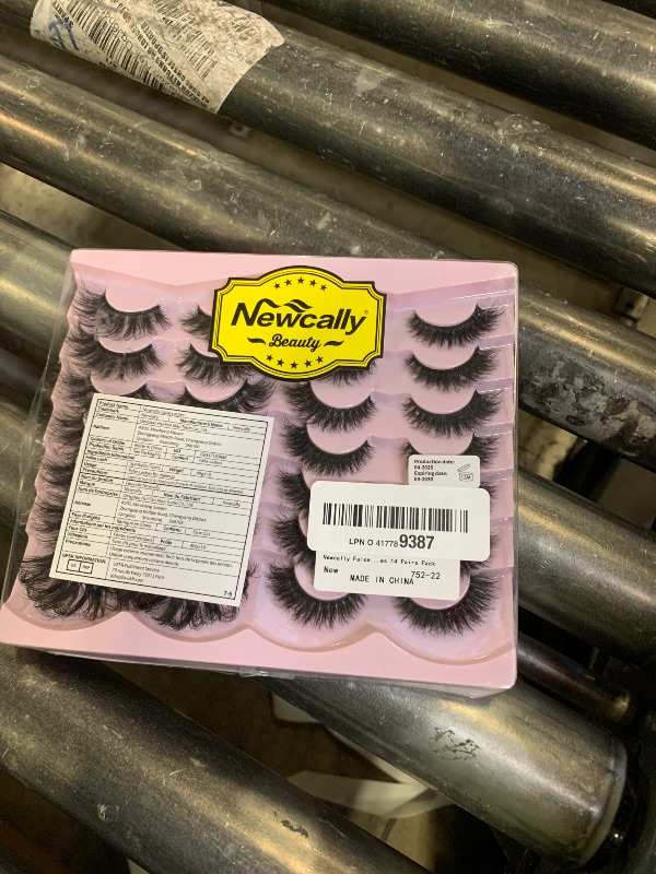 Photo 1 of Newcally False Eyelashes Thick Volume Wispy Faux Mink Lashes 8D Volume Long Cat Eye Lashes Dramatic 18MM 2 Styles Mixed Fake Lashes 14 Pairs Pack
