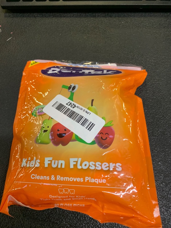 Photo 1 of DenTek Fun Flossers – Kids Floss Picks with Wild Fruit Flavor, 90 Count
