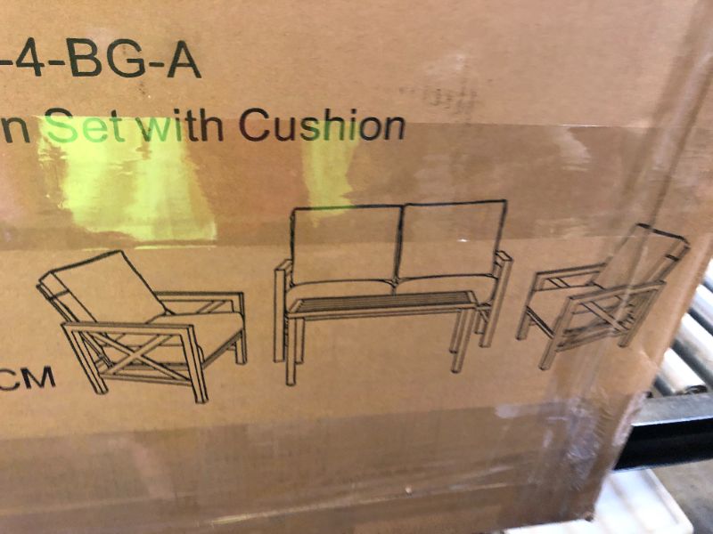 Photo 1 of -MISSING OTHER BOXES FROM SET- 4pcs conversation set with cushion 
