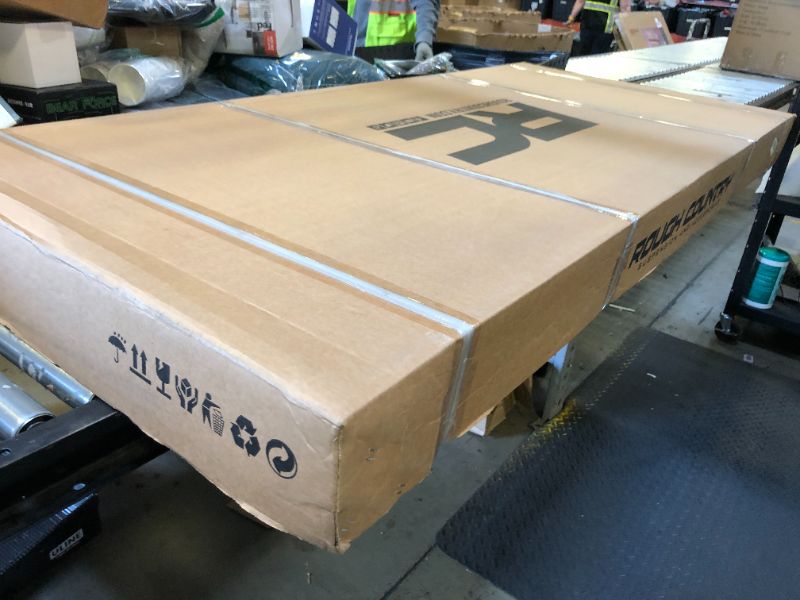 Photo 1 of Rough Country Hard Tri-Fold Tonneau Cover for Chevy Silverado 1500 & GMC Sierra 1500 (2019-2025) - Low-Profile Aluminum Truck Bed Cover, Fits 6'7 Bed (79.4")