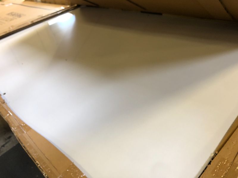 Photo 1 of Lumspax 0.3mm Reinforced Metal Backing Glass White Board for Wall, 72" x 48" Extra Large Magnetic Pure White Tempered Glass Board with Frameless Design, 6' x 4' Big Dry Erase Board for Home, Office