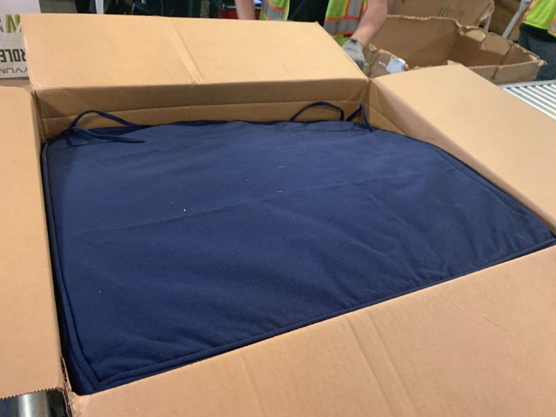 Photo 1 of cozyide 24x24 Outdoor Cushions for Patio Furniture, Waterproof Outdoor Chair Cushions with Non-Slip Ties and Handle, Washable Deep Seat Cushions for Outdoor Furniture with Removable Cover, Navy