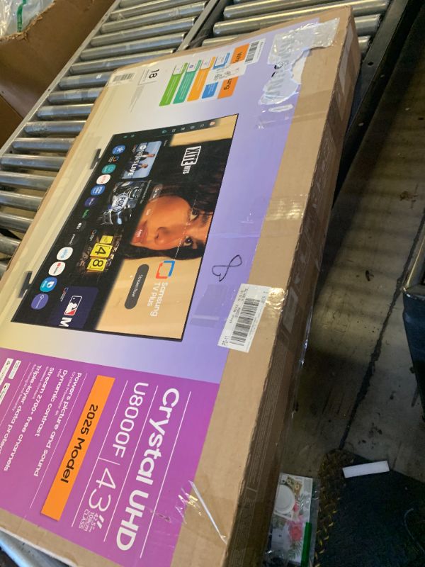 Photo 1 of Samsung 43-Inch Class Crystal UHD U8000F 4K Smart TV (2025 Model) Endless Free Content, Crystal Processor 4K, MetalStream Design, Knox Security, Alexa Built-in