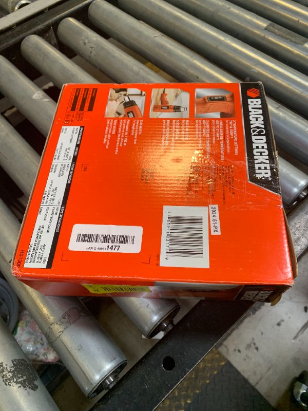 Photo 1 of BLACK+DECKER Heat Gun for Crafts, Corded, Dual Heat Settings up to 1000 Degrees, 1350 Watt (HG1300)