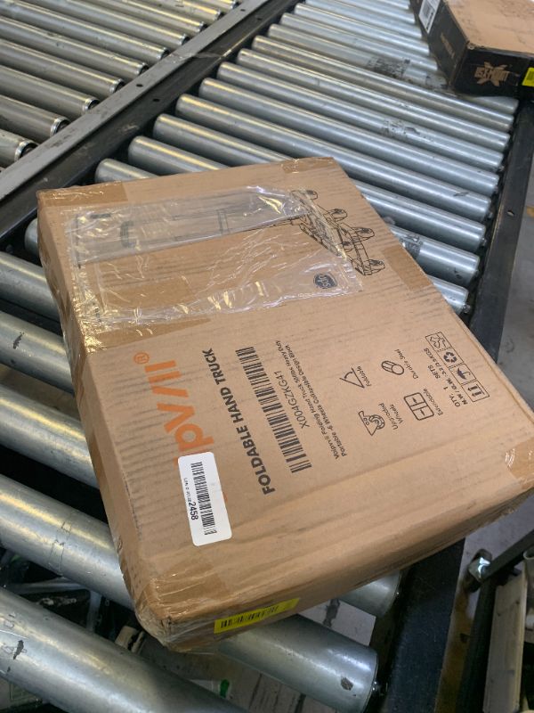 Photo 1 of Voipvvii Folding Hand Truck 500lbs, Portable Heavy Duty Dolly Cart, 6 Wheels Collapsible Luggage Cart with 2 Elastic Ropes - Compact Trolley Cart for Easy Moving - Ideal Hand Cart for Travel and More