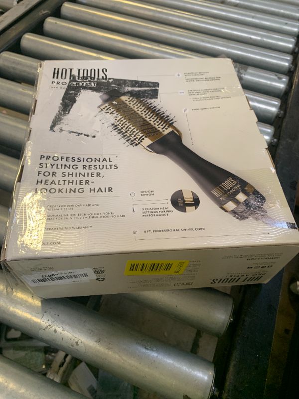 Photo 1 of HOT TOOLS 24K Gold Blow Dryer Brush - Hot Air Brush for Salon-Worthy Volume in One Step - Volumizer with 24K Gold Technology for Fast Styling & Long-Lasting Results