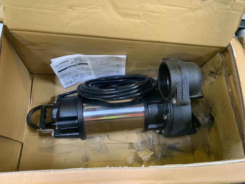 Photo 1 of Little Giant WGFP-150 115 Volt, 9750 GPH Stainless Steel and Cast Iron Water Feature Pump with 19-Ft. Cord, Black, 566071