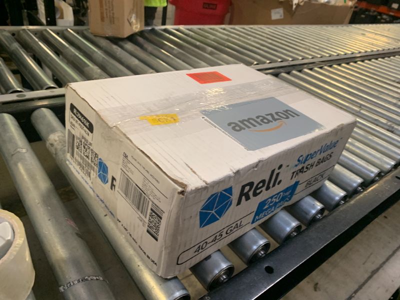 Photo 1 of Reli. 40 to 45 Gallon Trash Bags Heavy Duty | 250 Trash Bags | Super Sizeable, Black, Garbage for Serious Cleanup