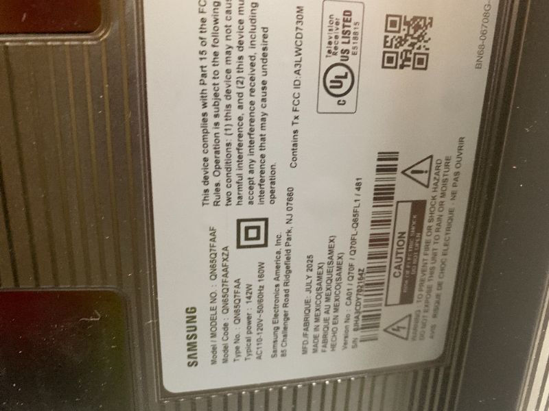 Photo 1 of 65 Inch Class QLED Q7F

