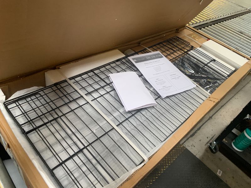 Photo 1 of -ONLY BOX 2 OF 2- Rolanstar Bed Frame Queen Size with Charging Station and LED Lights, Upholstered Storage Headboard with Drawers, Heavy Duty Metal Slats, No Box Spring Needed, Noise Free, Easy Assembly, Dark Grey
