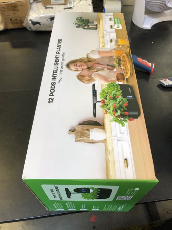 Photo 1 of Ahopegarden Hydroponics Growing System kit: 12 Pod Indoor Herb Garden with Smart Environmental Detection?LED Grow Light?LCD Display?Hydroponic Planter for Vegetables?Herb?Lettuce?Home Gardening