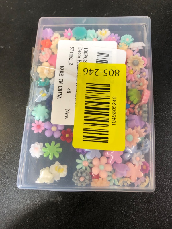 Photo 1 of 100PCS Mini Resin Charms Flowers for Craft Cabochons Flatback Flower Beads Charms Mixed Colors Embellishment Tiny Flowers for Jewelry Making DIY Cardmaking Scrapbooking Decor Phone Hair Accessories
