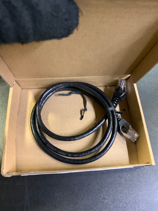Photo 1 of Amazon Basics RJ45 Cat 6 Ethernet Patch Cable, 10Gpbs High-Speed Cable, 250MHz, Snagless, 3 Foot, Black