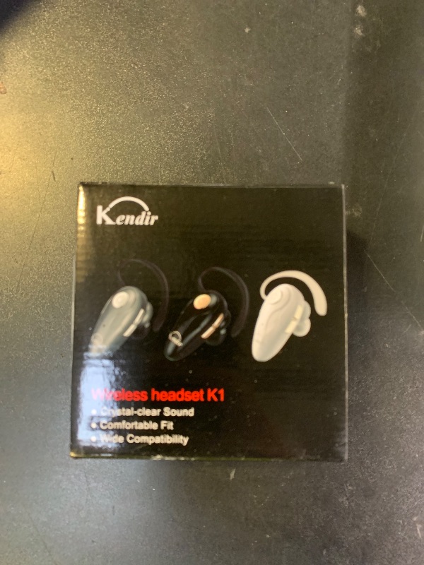 Photo 1 of Kendir Bluetooth Headset, V5.0 Ultralight Wireless Headphone Cell Phone Earpiece with Mic Headsetcase, Volume Control, Handsfree Earbud for iPhone, Android,Samsung Smartphone