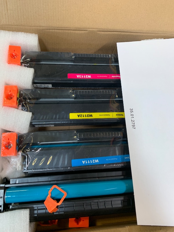 Photo 1 of 206A Toner Cartridges 4 Pack (with Chip) Compatible Replacement for HP 206A 206X for Color Laserjet Pro MFP M283fdw M283cdw M283fdn M282nw Pro M255dw M255nw M283 M255 Printer W2110A W2110X High Yield