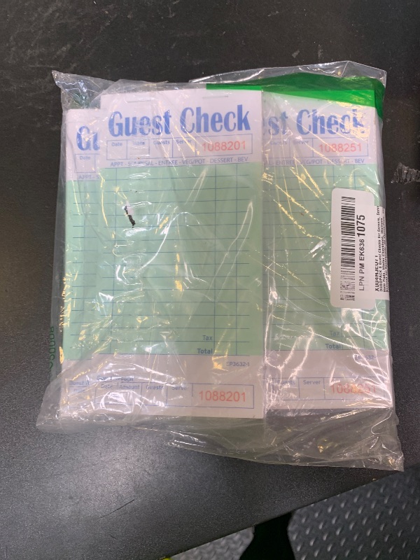 Photo 1 of DGBDPACK 6 Guest Checks for Servers, Server Note Pads, Waiter Checkbook, Waitress Notepad for Restaurants, 50 Sheets/Pack, 300 Total Tickets,Thin Paper Checks