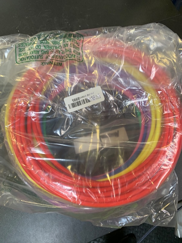 Photo 1 of Wettarn 60 Pcs Large Plastic Ring Toss Multicolor Throwing Carnival Rings Speed and Agility Practice Games, Garden Backyard Lawn Outdoor Games(10 Inch,Bright Color)
