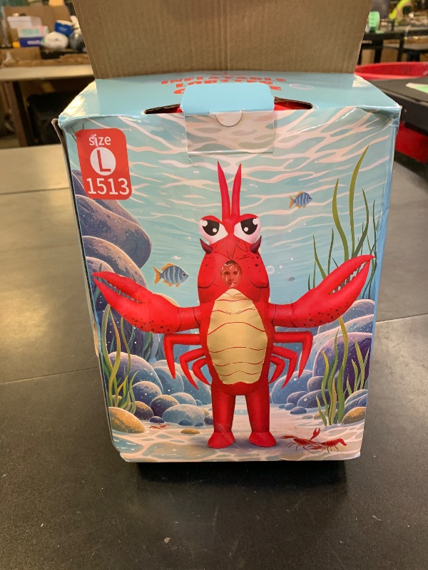 Photo 1 of KOOY Inflatable Lobster Costume Adult, Inflatable Costume For Adult, Crawfish Inflatable Costume Women/Men for Funny Party, Blow Up Costumes, Lobster Dress, Lobster Onesie For Mardi Gras/Halloween