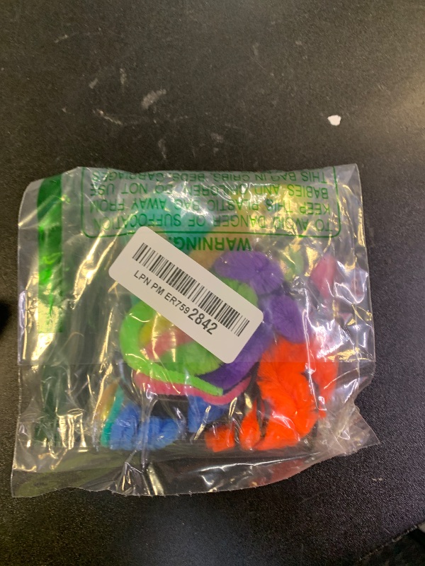 Photo 1 of 10PCS Cat Worm Toy for Cats, Cat Wand Toy Accessories, Cat Feather Toy Attachments Replacements, and 1PC Black String for Cat Fishing Pole Toy, Assorted Worm Cat Toy Teaser for Indoor Cats Kitten