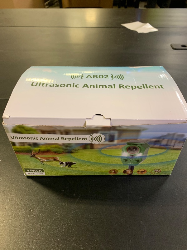 Photo 1 of 4 Pack of X-PEST Solar-Powered Ultrasonic Animal Repellent for Outdoor Yard, Waterproof Cat Deterrent with LED Flashing Lights and Motion Sensor,Effective to Repel Cats, Coyotes, Raccoons, and Deer