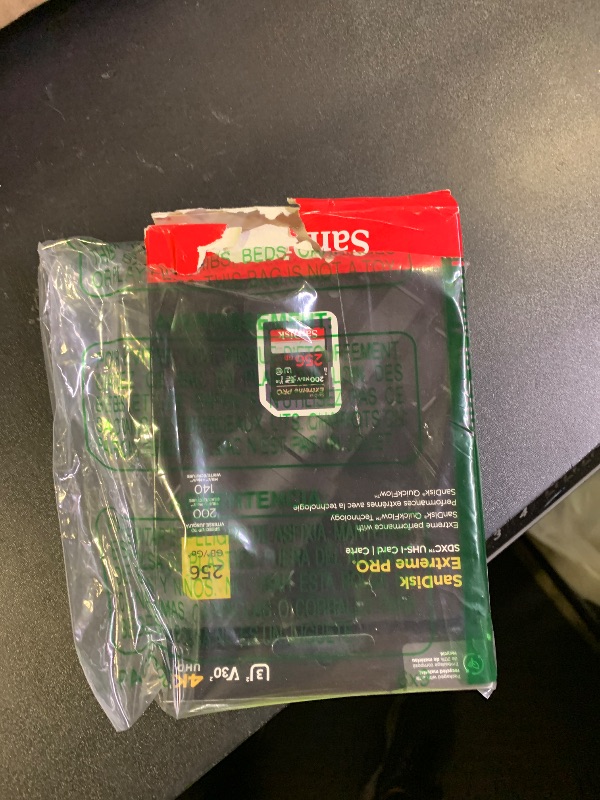 Photo 1 of SanDisk 256GB Extreme PRO SDXC UHS-I Memory Card - C10, U3, V30, 4K UHD, SD Card - SDSDXXD-256G-GN4IN, Dark gray/Black