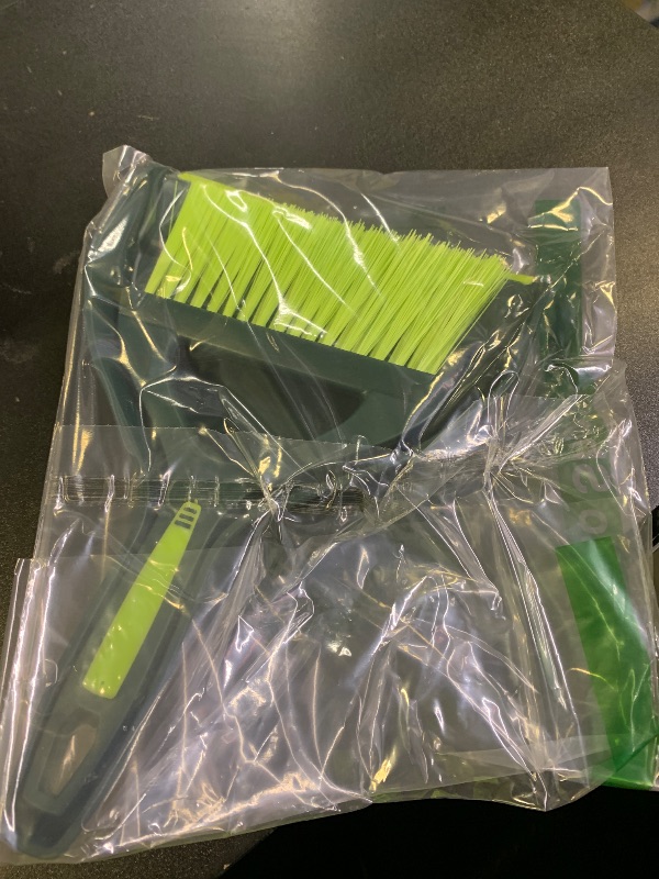 Photo 1 of Pine-Sol Mini Dustpan and Brush Set | Nesting Snap-On Design | Portable, Compact Dust Pan and Hand Broom for Cleaning, Green