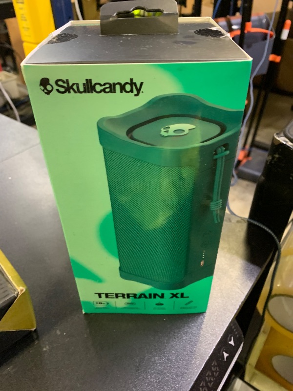 Photo 1 of Skullcandy Terrain XL Wireless Bluetooth Speaker - IPX7 Waterproof Portable Speaker, 18 Hour Battery, Nylon Wrist Wrap, True Wireless Stereo (Green)