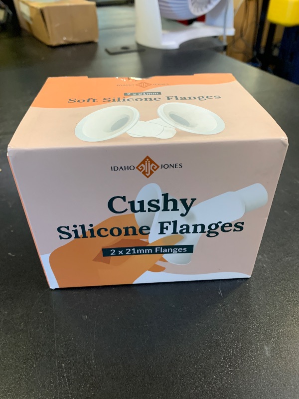 Photo 1 of Larger Cushy Silicone Flanges, Breast Shields - Replacement Pump Parts - for Spectra, Lansinoh, Medela Pumps - Great for Elastic Nipples - Double (2 Pack) - 21mm