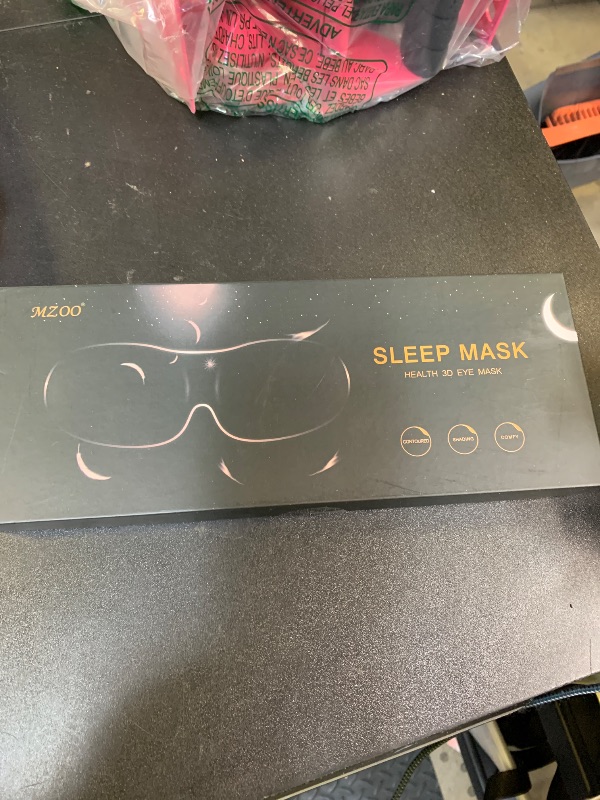 Photo 1 of MZOO Luxury Sleep Eye Mask for Side Sleeper Men Women, Zero Eye Pressure 3D Sleeping Mask, Light Blocking Patented Design Night Blindfold, Soft Eye Shade Cover for Travel, Black