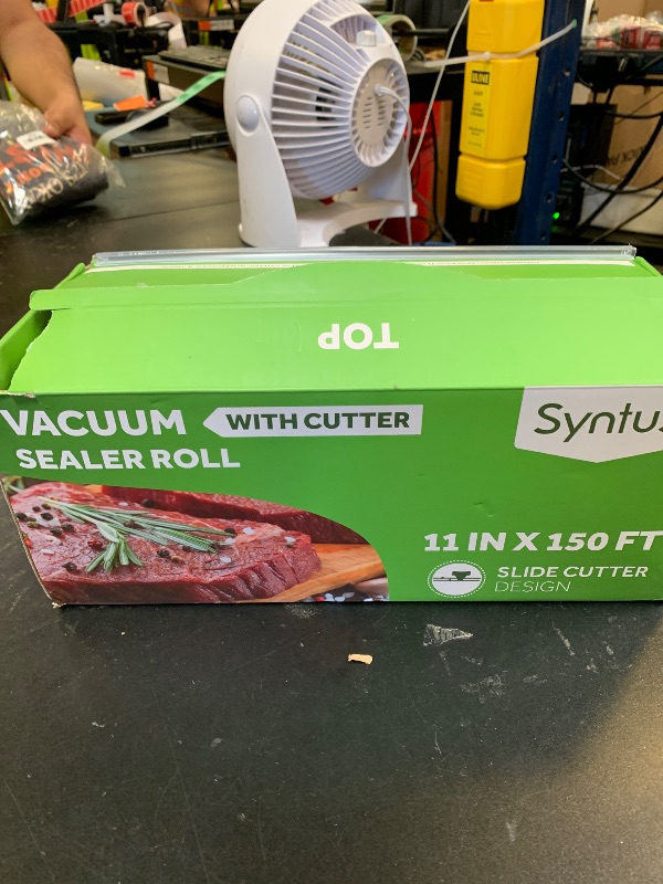 Photo 1 of Syntus 11" x 150' Food Vacuum Seal Roll Keeper with Cutter Dispenser, Commercial Grade Vacuum Sealer Bag Rolls, BPA Free Food Vac Bags, Ideal for Storage, Meal Prep and Sous Vide