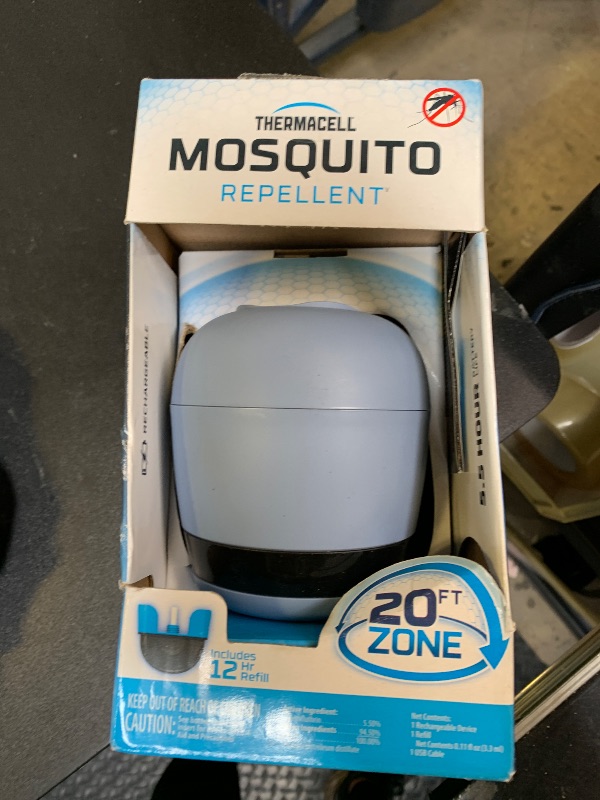 Photo 1 of Thermacell E55 E-Series Rechargeable Mosquito Repeller with 20' Mosquito Protection Zone; Blue; Includes 12-Hr Repellent Refill; Bug Spray Alternative; Scent Free; No Candle or Flame