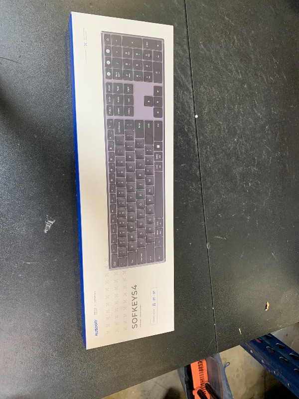 Photo 1 of AUSDOM 2.4G Wireless Bluetooth Keyboard Full Size, Quiet Slim Multi-Device Rechargeable Cordless QWERTY Keyboard with Number Pad, Low Profile Silent Flat Universal Keyboards for Computer/Mac/Windows