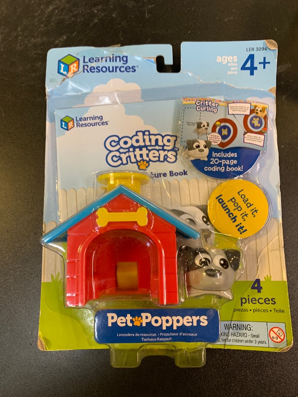 Photo 1 of Learning Resources Coding Critters Go Pets Zing the Dog, Screen-Free Early Coding Toy For Kids, Interactive STEM Coding Pet, 4 Pieces, Ages 4+