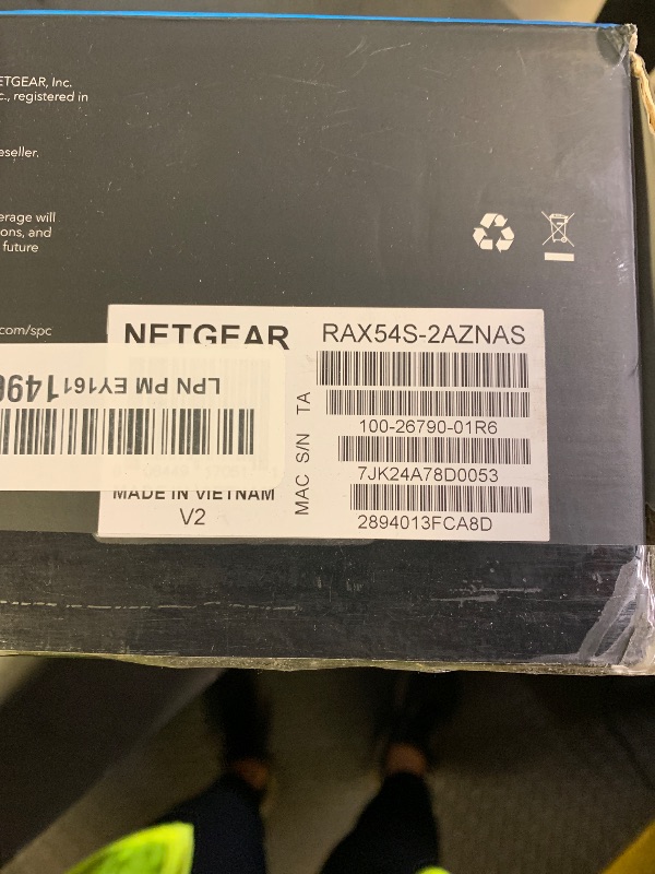 Photo 1 of NETGEAR Nighthawk 6-Stream Dual-Band WiFi 6 Router (RAX54S) – Security Features, AX5400 Wireless Speed, Up to 5.4 Gbps, Covers up to 2,500 sq. ft., 25 Devices - 1-Year Armor Subscription Included