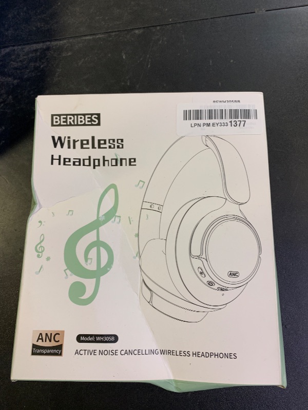 Photo 1 of BERIBES Upgraded Hybrid Active Noise Cancelling Headphones with Transparent Modes,70H Playtime Bluetooth Headphones Wireless Bluetooth with Mic, Deep Bass,3.5MM Cable,Soft-Earpads,Fast Charging-Black