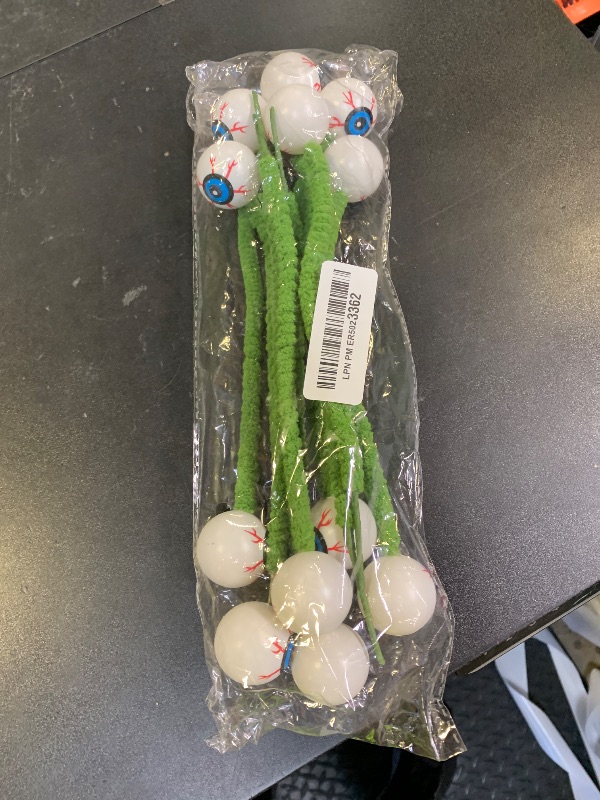Photo 1 of Wavwavw 12 Pcs Halloween Eyeball Picks Halloween Floral Picks 10 Inch Branch Green Decoration Stems Props Decor for Home Office Party Indoor Gifts(Green)